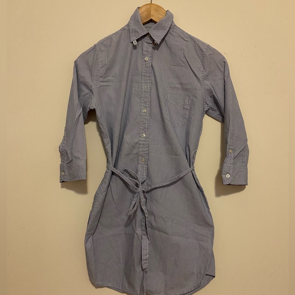 AG Adriano Goldschmied Three-quarter sleeve button front shirt dress Size S